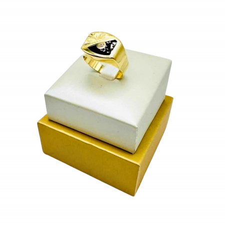 Kenzari Jewellery 14k Gold Ring for Men - 3.87 Grams - Size W