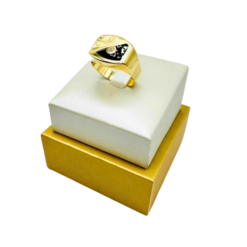 Kenzari Jewellery 14k Gold Ring for Men - 3.87 Grams - Size W