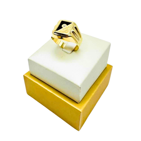 Kenzari Jewellery 14k Gold Ring for Men - 5.06 Grams - Size Y 1/2