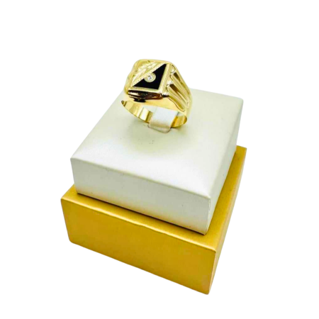 Kenzari Jewellery 14k Gold Ring for Men - 4.78 Grams - Size Z+1