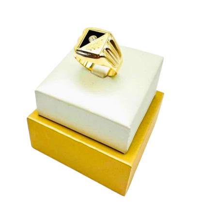 Kenzari Jewellery 14k Gold Ring for Men - 4.78 Grams - Size Z 1/2