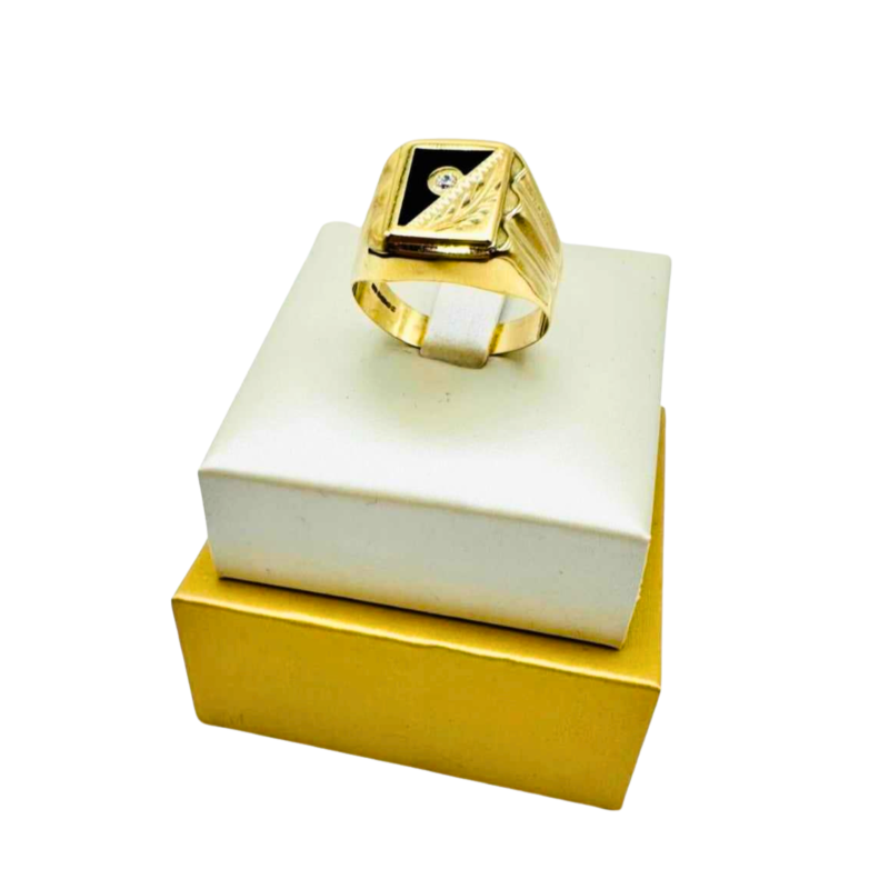Kenzari Jewellery 14k Gold Ring for Men - 4.75 Grams - Size X