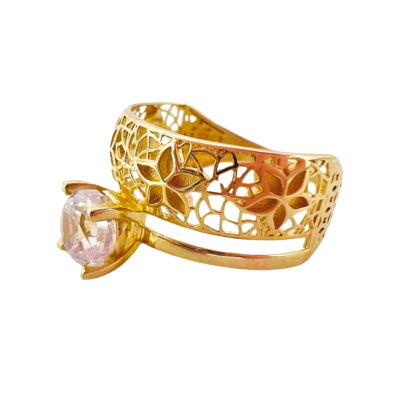 Kenzari Jewellery 14k Gold Ring for Women - 3.03 Grams