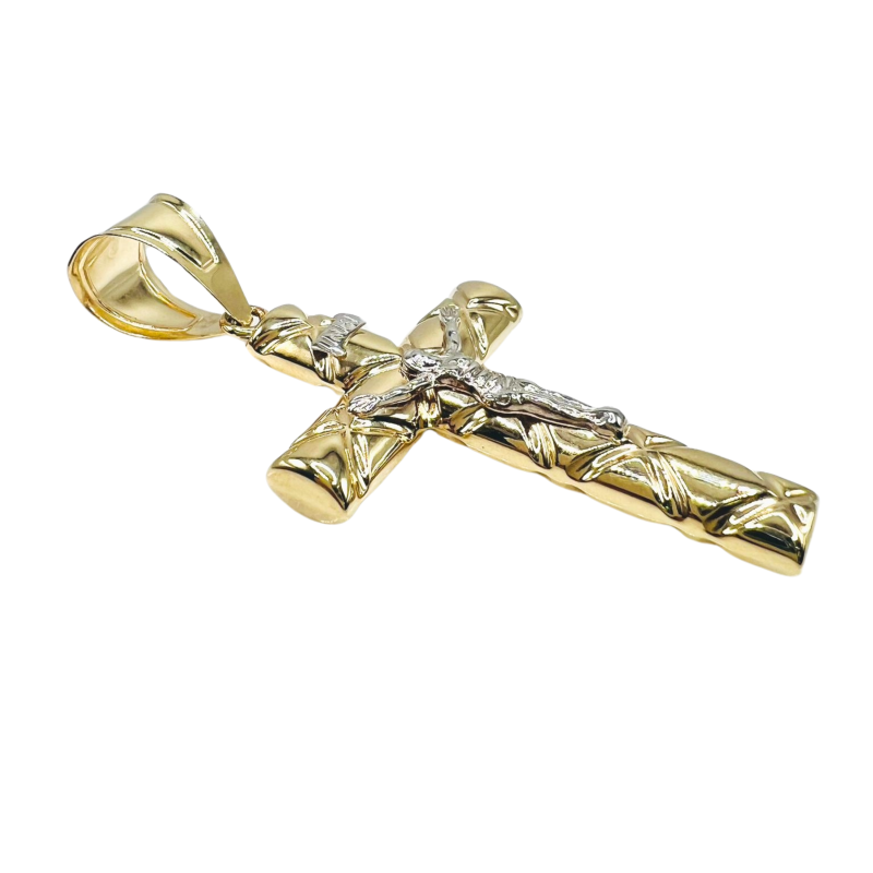 Kenzari Jewellery 14k Gold Cross Pendant - 4.41 Grams