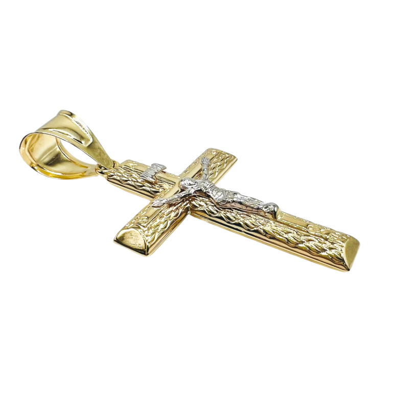 Kenzari Jewellery 14k Gold Cross Pendant - 4.39 Grams