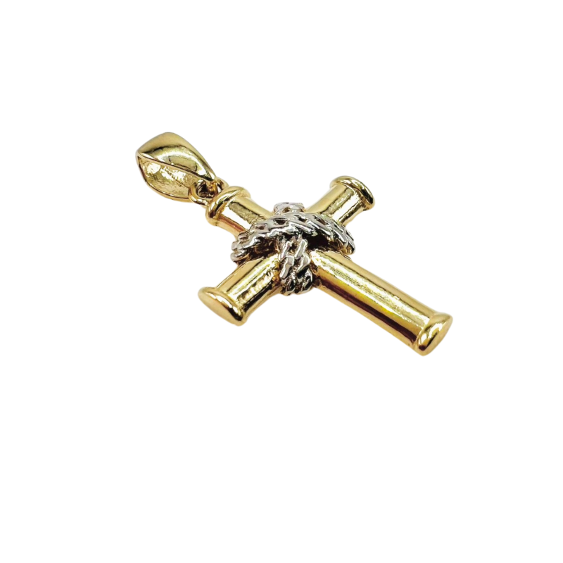 Kenzari Jewellery 14k Gold Cross Pendant - 0.92 Grams