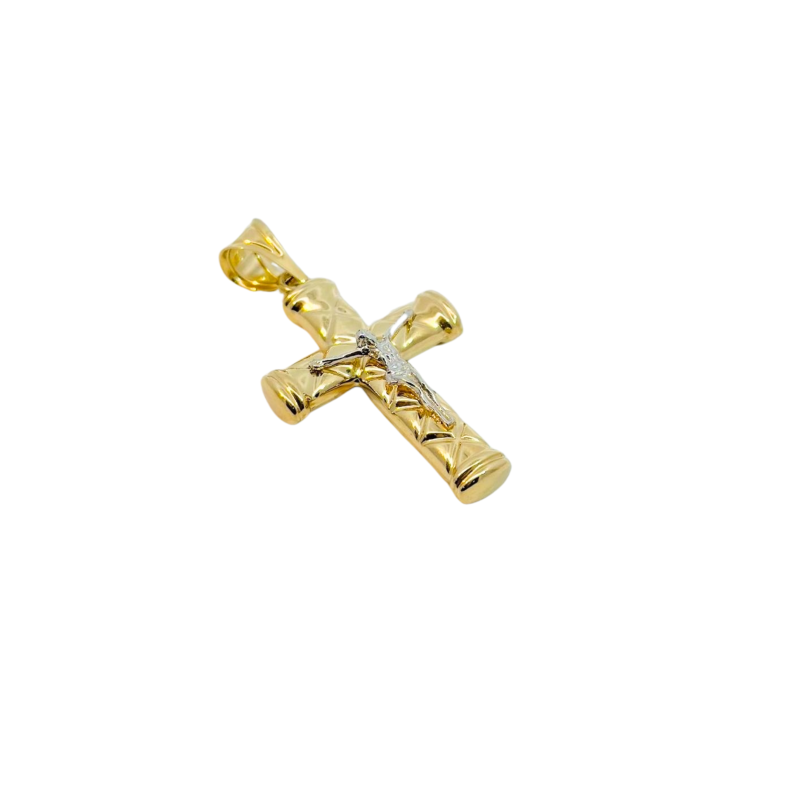 Kenzari Jewellery 14k Gold Cross Pendant - 3.02 Grams