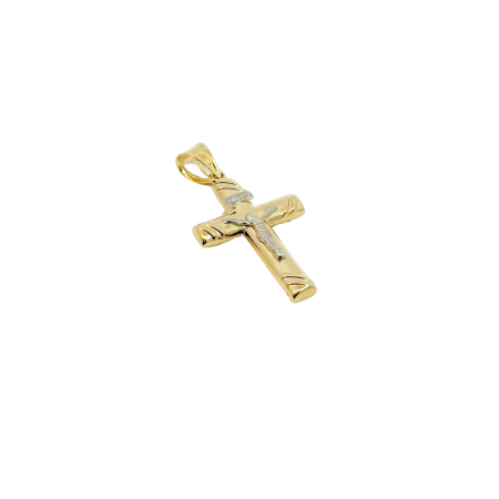 Kenzari Jewellery 14k Gold Cross Pendant - 1.34 Grams
