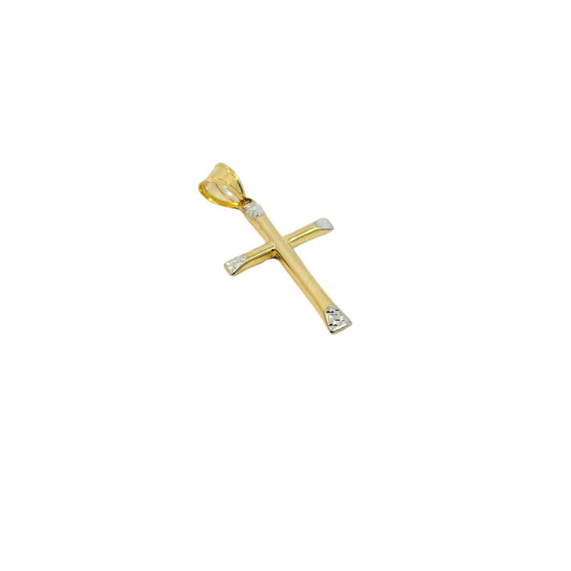 Kenzari Jewellery 14k Gold Cross Pendant - 0.82 Grams