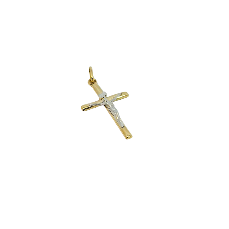 Kenzari Jewellery 14k Gold Cross Pendant - 1.18 Grams