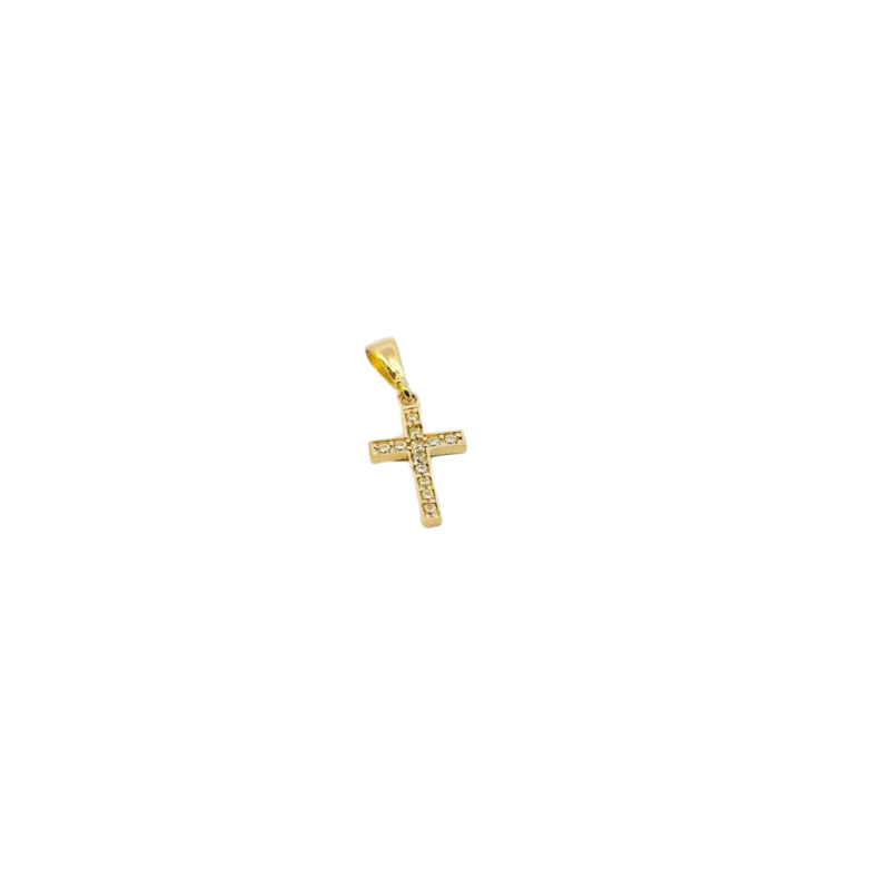 Kenzari Jewellery 14k Gold Cross Pendant - 0.51 Grams