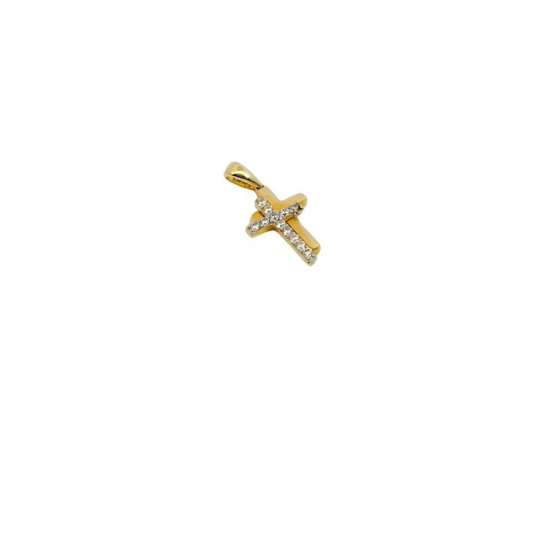 Kenzari Jewellery 14k Gold Cross Pendant - 1.46 Grams