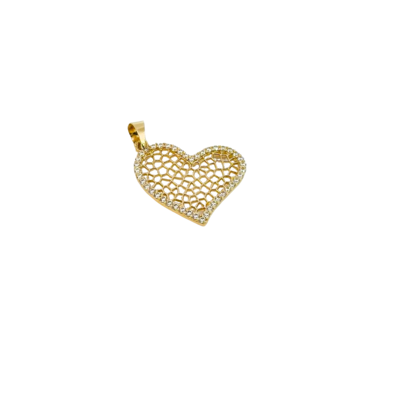 Kenzari Jewellery 14k Gold Heart Pendant - 1.76 Grams