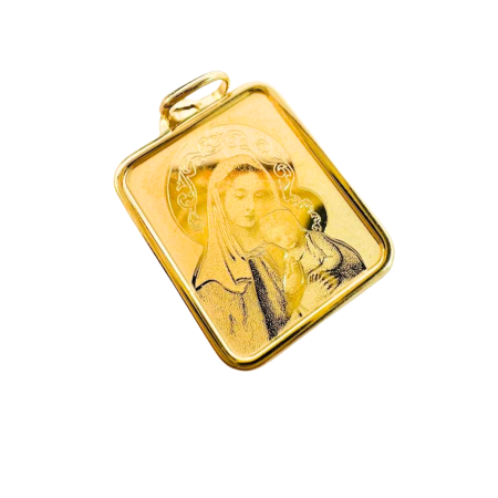 Kenzari Jewellery 14k Gold Mary Pendant - 1.23 Grams