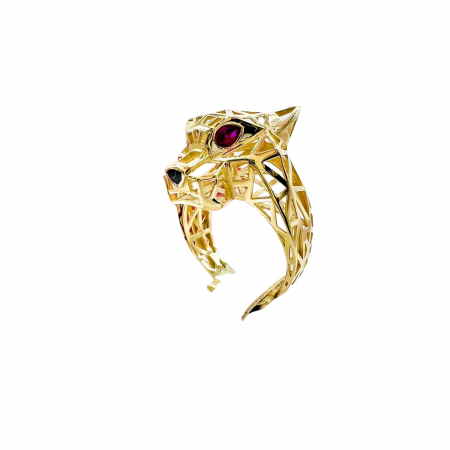 Kenzari Jewellery 14K Gold Panther Ring – 4.88 Grams