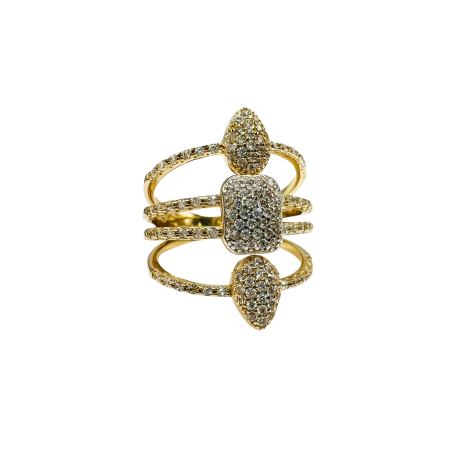 Kenzari Jewellery 14k Gold Ring for Women - 6.63 Grams