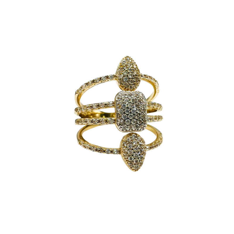 Kenzari Jewellery 14k Gold Ring for Women - 6.63 Grams