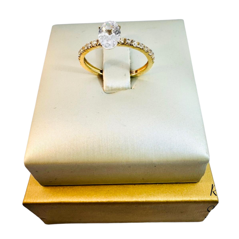 Kenzari Jewellery 14k Gold Ring for Women - 1.84 Grams