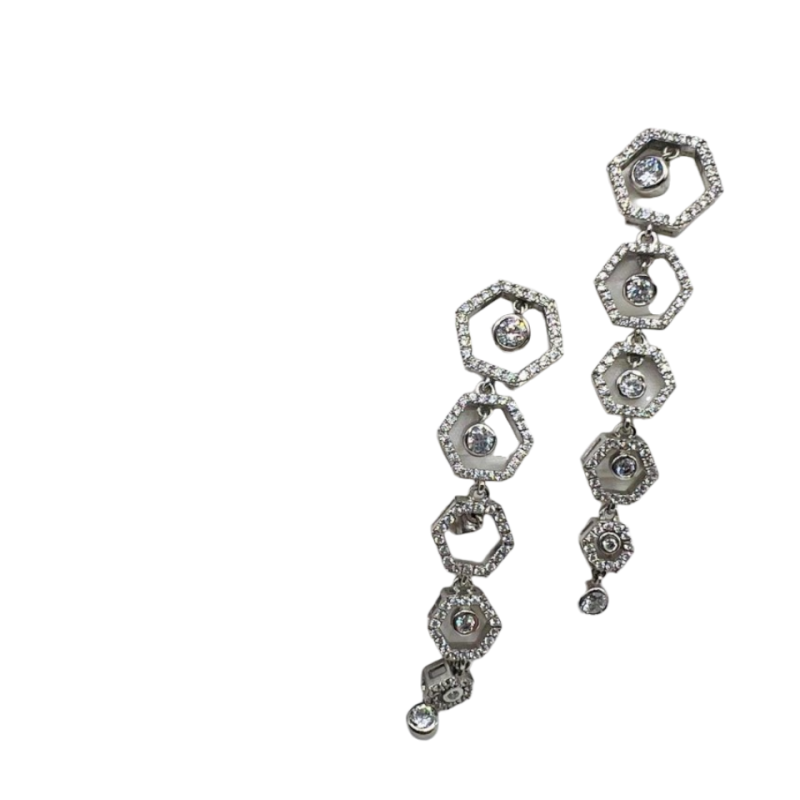 Kenzari Jewellery Silver Earrings - 8.54 Grams