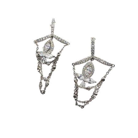 Kenzari Jewellery Silver Earrings - 10.22 Grams