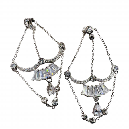 Kenzari Jewellery Silver Earrings - 7.61 Grams