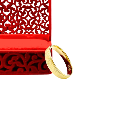 Kenzari Jewellery 14k Gold Wedding Ring - 5.29 Grams