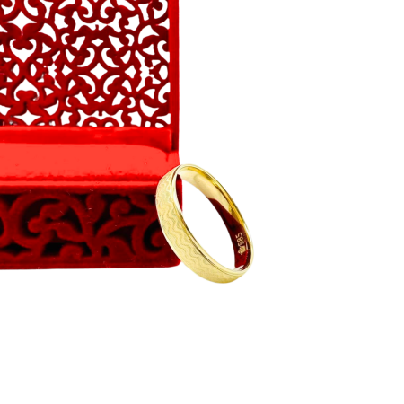 Kenzari Jewellery 14k Gold Wedding Ring - 3.2 Grams