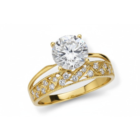 Kenzari Jewellery 14k Gold Ring for Women – 2.41 Grams