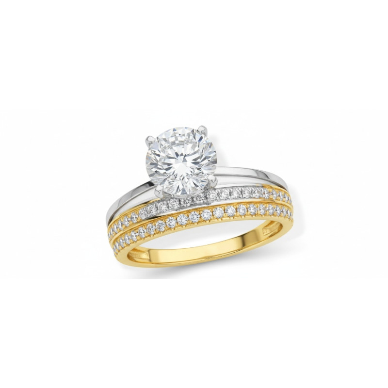 Kenzari Jewellery 18k Gold Ring for Women – 2.5 Grams