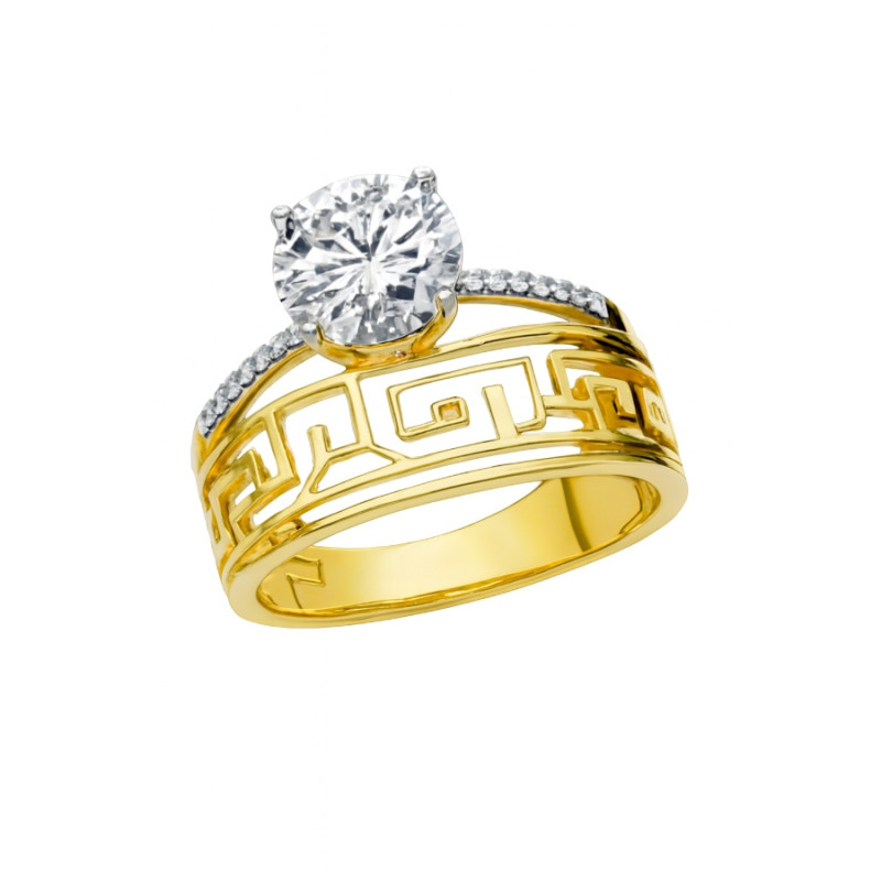 Kenzari Jewellery 14k Gold Ring for Women – 2.75 Grams Kenzari Jewellery 14k Gold Ring for Women – 2.75 Grams