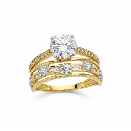 Kenzari Jewellery 14k Gold Ring for Women – 2.95 Grams Kenzari Jewellery 14k Gold Ring for Women – 2.95 Grams