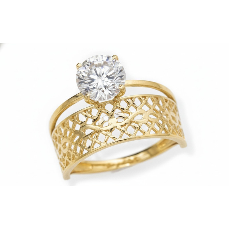 Kenzari Jewellery 18k Gold Ring for Women – 3 Grams