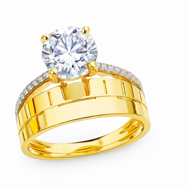 Kenzari Jewellery 14k Gold Ring for Women – 3.07 Grams