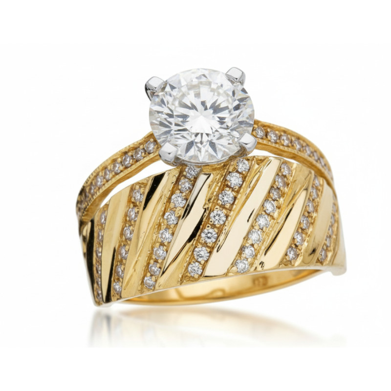 Kenzari Jewellery 14k Gold Ring for Women – 3.93 Grams