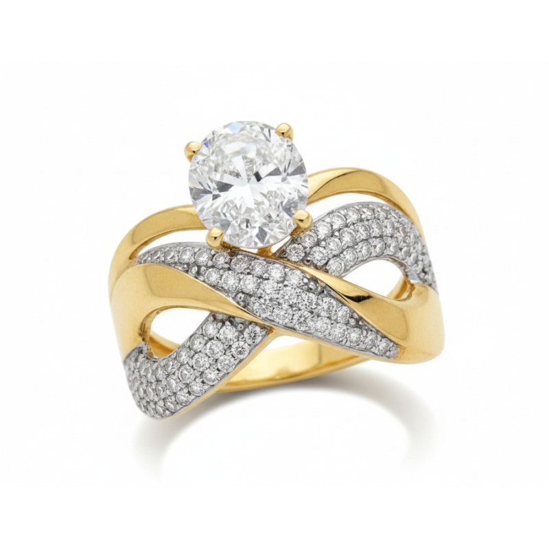 Kenzari Jewellery 14k Gold Ring for Women – 4.29 Grams Kenzari Jewellery 14k Gold Ring for Women – 4.29 Grams