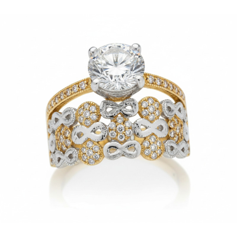 Kenzari Jewellery 14k Gold Ring for Women – 4.56 Grams