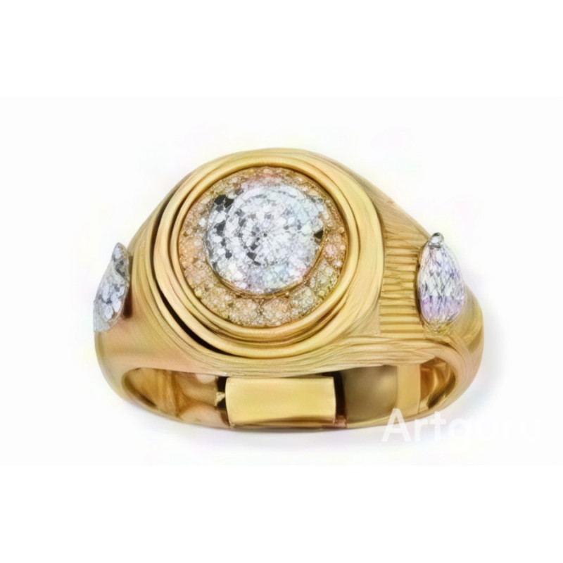 Kenzari Jewellery 18k Gold Ring for Men – 6.36 Grams Kenzari Jewellery 18k Gold Ring for Men – 6.36 Grams