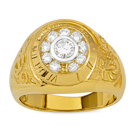 Kenzari Jewellery 18k Gold Ring for Men – 8.31 Grams Kenzari Jewellery 18k Gold Ring for Men – 8.31 Grams