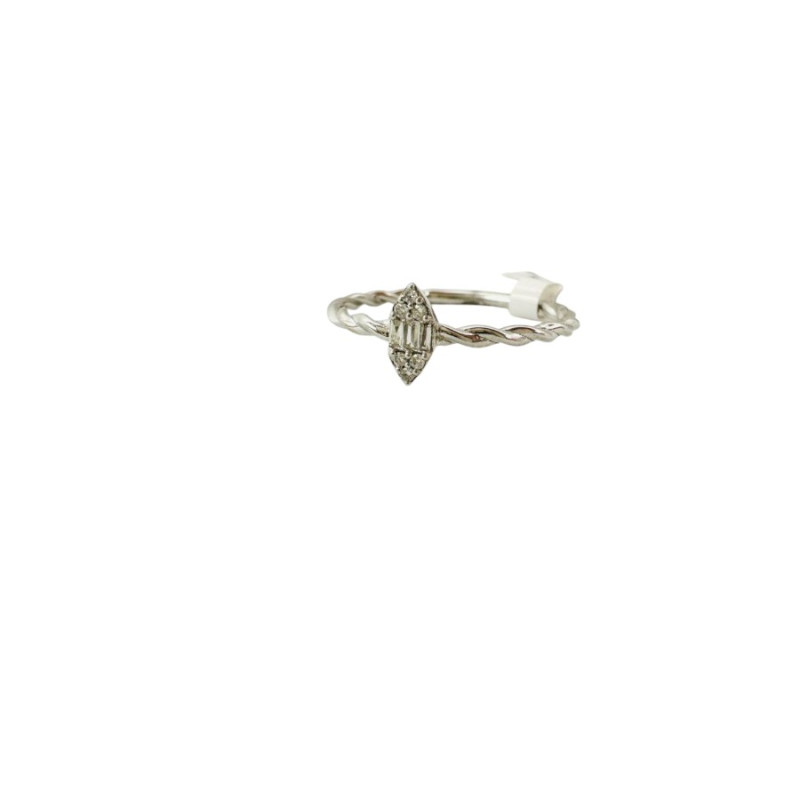 Kenzari Jewellery 14k Diamond Ring for Women - 1.19 Grams