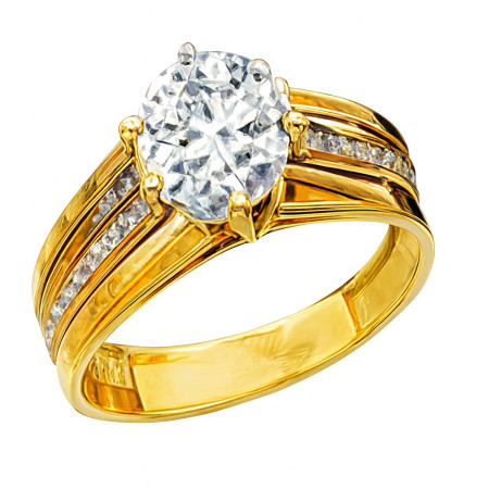 Kenzari Jewellery 18k Gold Ring for Women – 2.55 Grams Kenzari Jewellery 18k Gold Ring for Women – 2.55 Grams