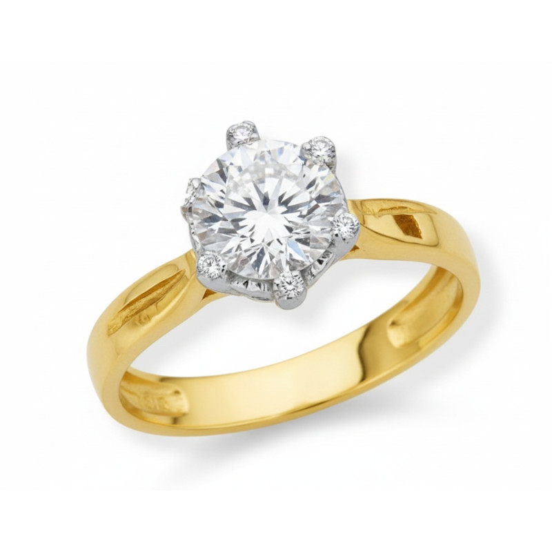 Kenzari Jewellery 18k Gold Ring for Women – 2.95 Grams