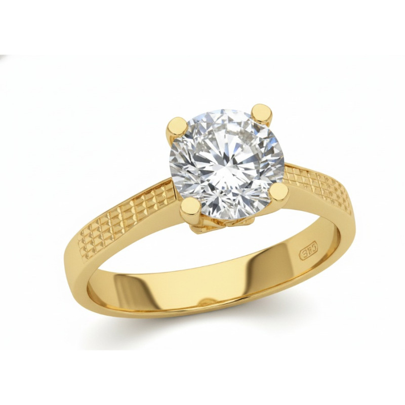 Kenzari Jewellery 18k Gold Ring for Women – 3.14 Grams Kenzari Jewellery 18k Gold Ring for Women – 3.14 Grams