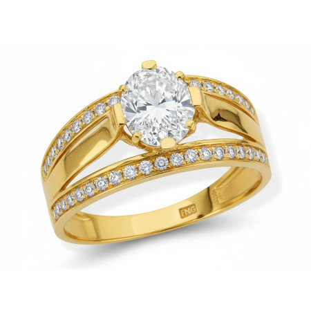 Kenzari Jewellery 18k Gold Ring for Women – 3.19 Grams