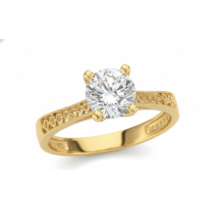 Kenzari Jewellery 14k Gold Ring for Women – 3.48 Grams