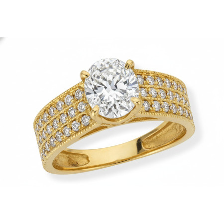 Kenzari Jewellery 14k Gold Ring for Women – 3.63 Grams