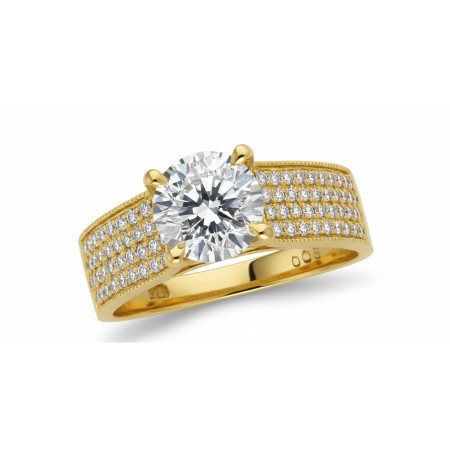 Kenzari Jewellery 14k Gold Ring for Women – 3.73 Grams