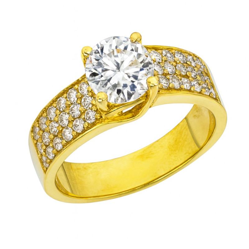 Kenzari Jewellery 14k Gold Ring for Women – 3.89 Grams Kenzari Jewellery 14k Gold Ring for Women – 3.89 Grams