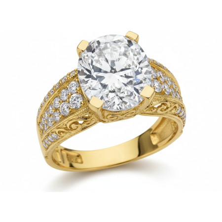 Kenzari Jewellery 14k Gold Ring for Women – 5.25 Grams Kenzari Jewellery 14k Gold Ring for Women – 5.25 Grams