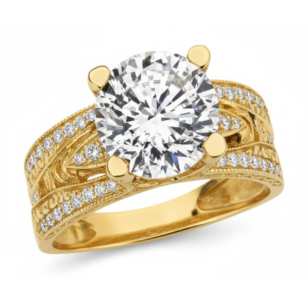 Kenzari Jewellery 14k Gold Ring for Women – 5.87 Grams Kenzari Jewellery 14k Gold Ring for Women – 5.87 Grams