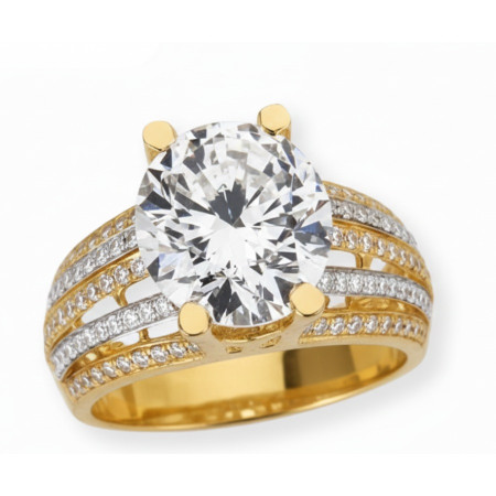 Kenzari Jewellery 14k Gold Ring for Women – 7.06 Grams Kenzari Jewellery 14k Gold Ring for Women – 7.06 Grams